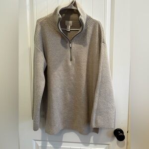 Half-zip knit sweater